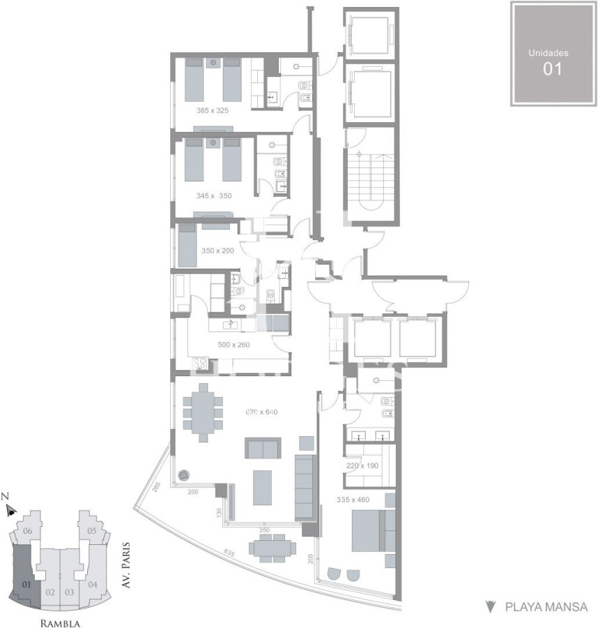 Apartamento ID.13 - Venta de Apartamento de 3 Suites + dependencia en primera línea de la Mansa
