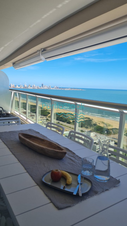 PUNTA DEL ESTE ALQUILER APARTAMENTO PRIMERA LINEA MANSA - PSK2044A