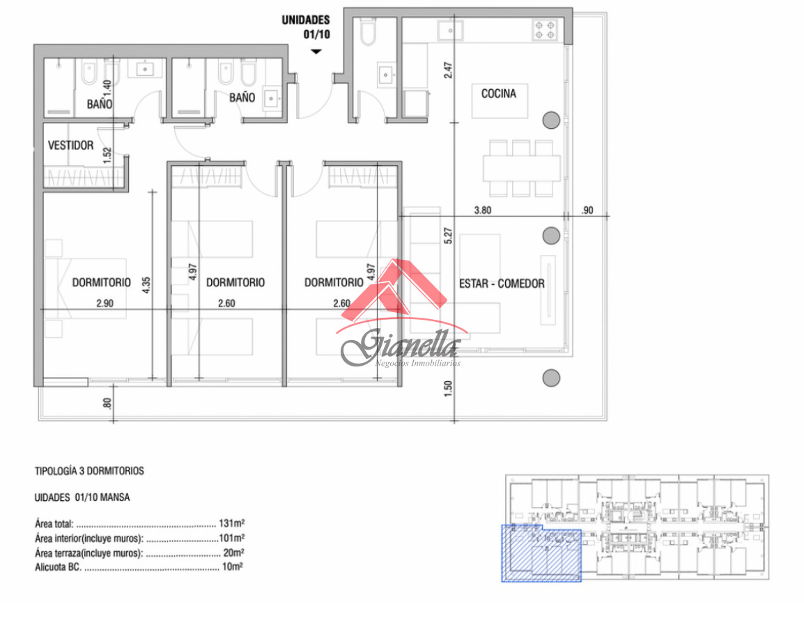 Apartamento ID.2260 - En venta apartamento de 2 dormitorios,  con agradable vista en Mansa, Punta del Este