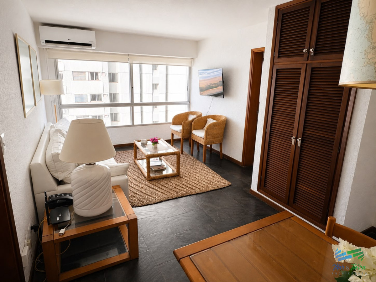 Apartamento ID.5907 - En venta apartamento 1 dormitorio, frente al Mar, excelente vista a la Brava, Punta del Este