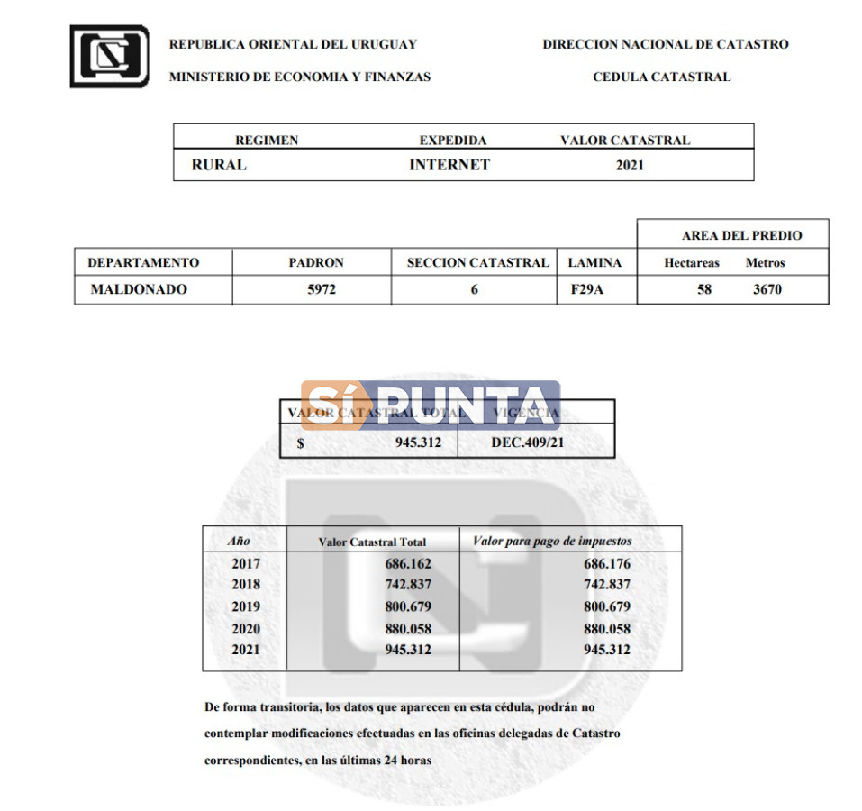 Campo Ref.6943 - Campo de gran tamaño en la zona de Maldonado