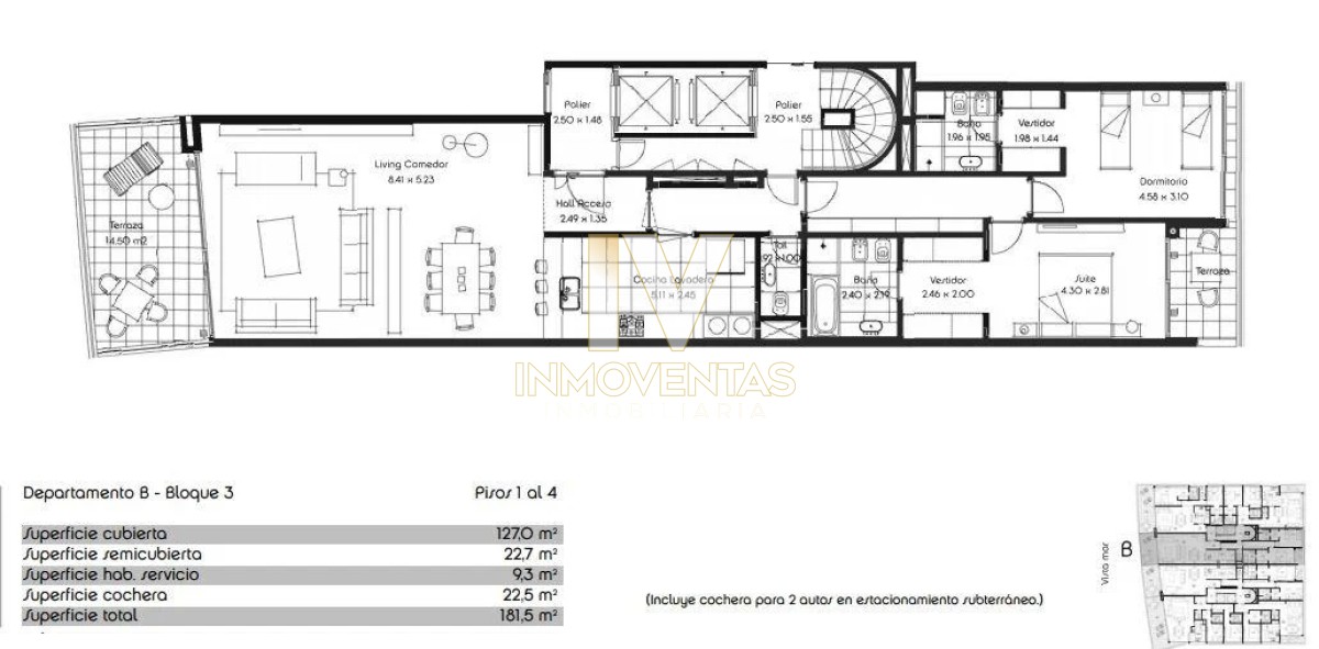 Apartamento ID.4189 - Departamento de 2 dormitorios y servicio en venta en primera línea Punta del Este