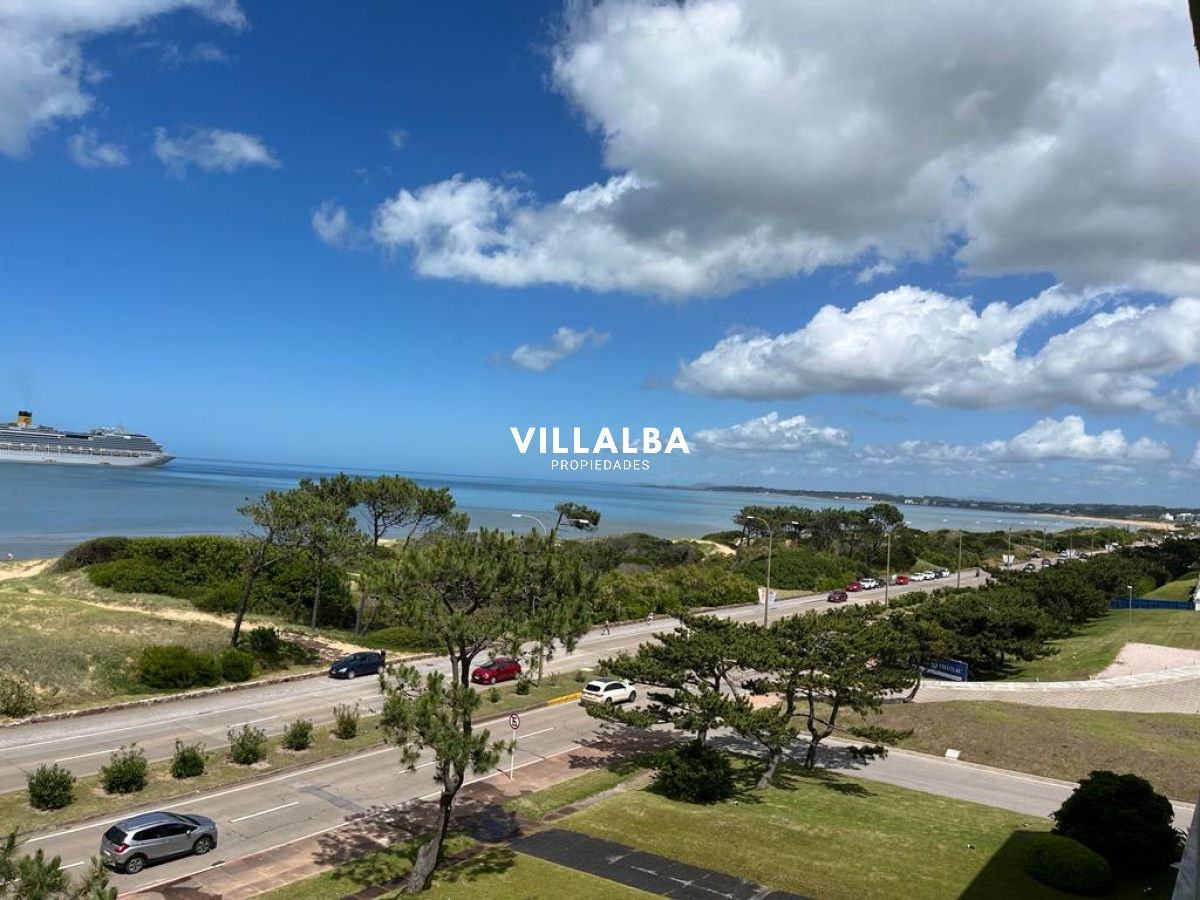 Apartamento ID.4121 - Apartamento de 2 dormitorios con vista frente al mar en edificio Samambai, Playa Mansa , Punta del ese 