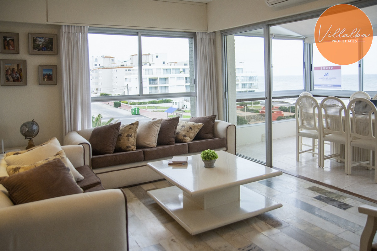 Apartamento ID.2323 - Departamento de 3 dormitorio con parrillero en venta , ultimo piso frente al mar, Punta del Este