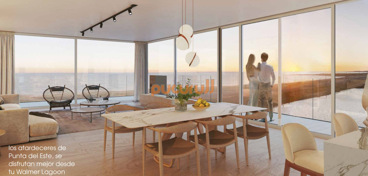 Apartamento ID.2000 - Espectacular departamento de 3 dormitorios frente al mar. Walmer Lagoon