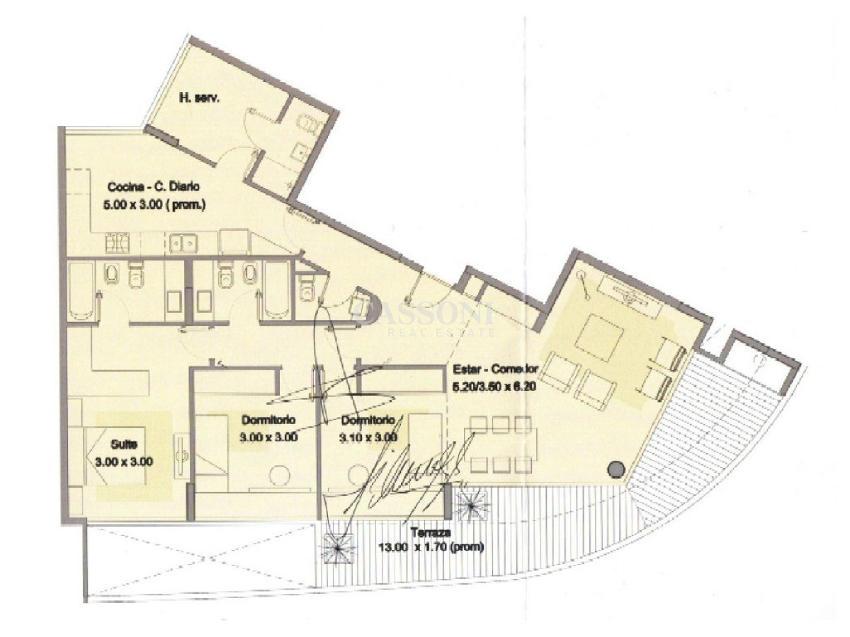 Apartamento ID.1640 - Departamento de 3 dormitorios en venta. Gran Oportunidad en Mansa.