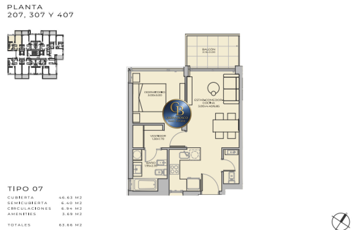 Apartamento ID.1497 - Lanzamiento en Peninsula - Margherita A Mare Residences, departamento de 1 dorm