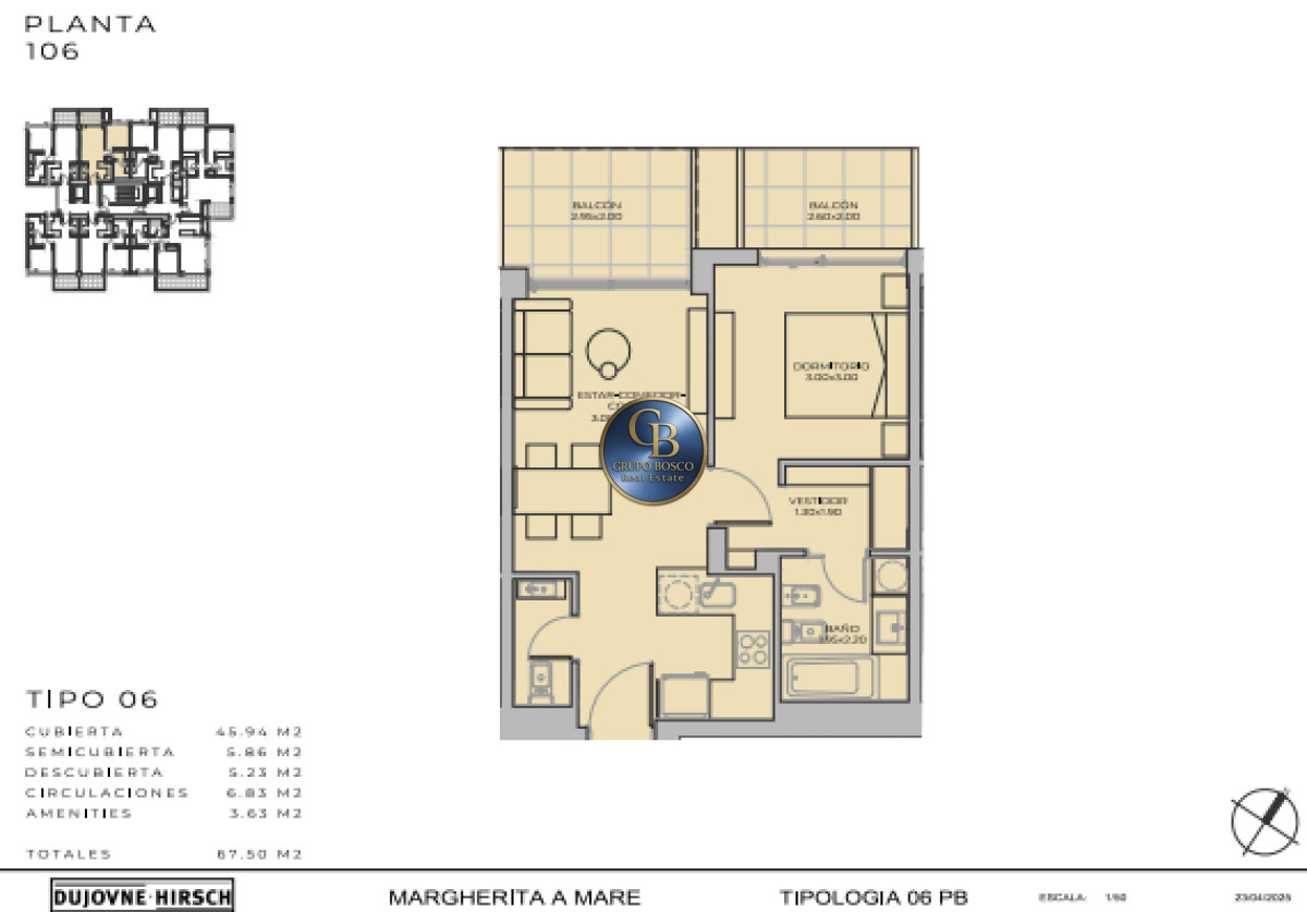 Apartamento ID.1497 - Lanzamiento en Peninsula - Margherita A Mare Residences, departamento de 1 dorm