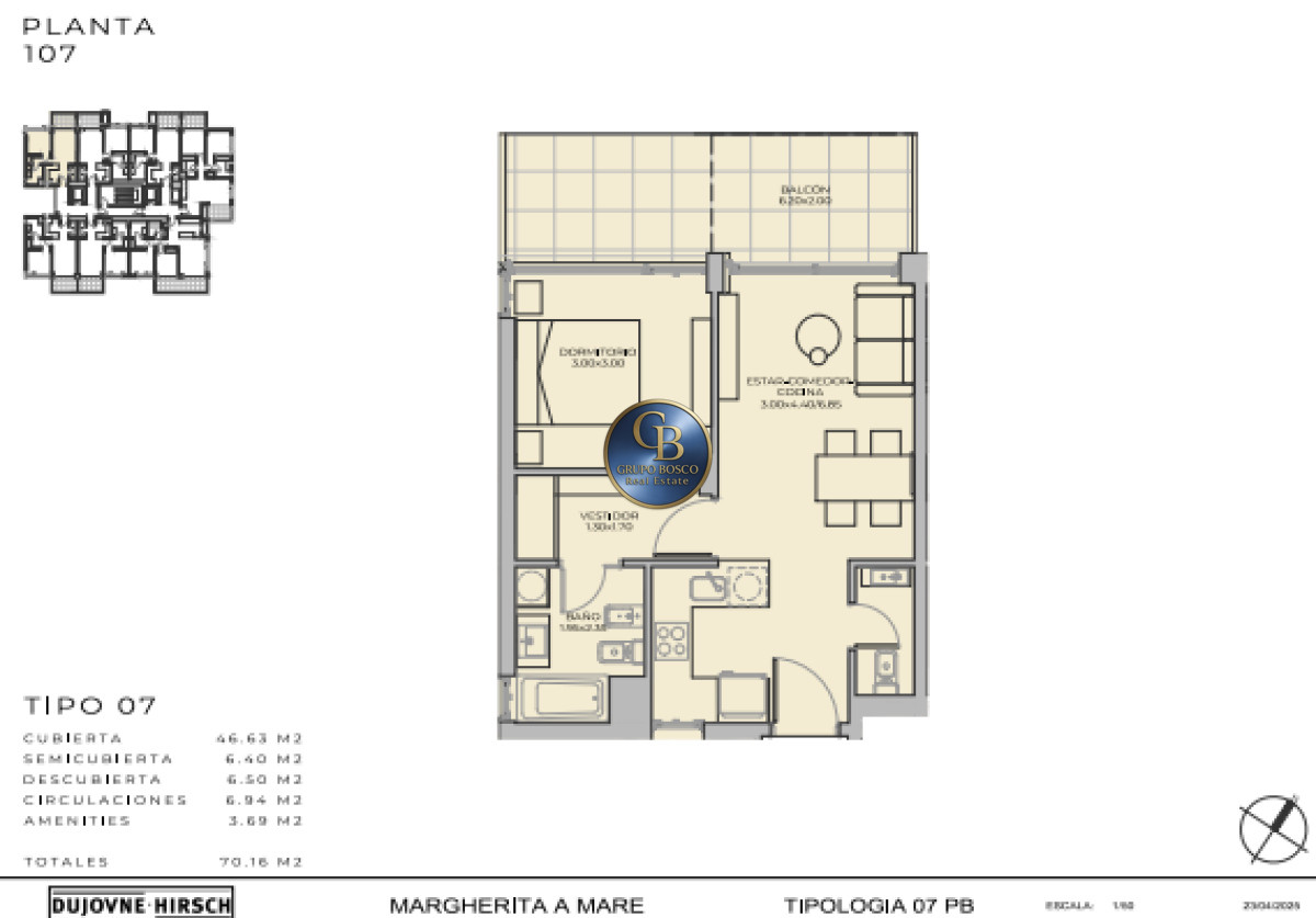 Apartamento ID.1497 - Lanzamiento en Peninsula - Margherita A Mare Residences, departamento de 1 dorm