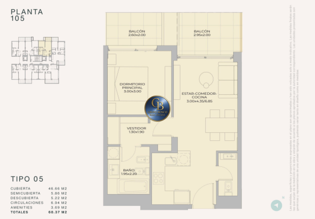 Apartamento ID.1497 - Lanzamiento en Peninsula - Margherita A Mare Residences, departamento de 1 dorm