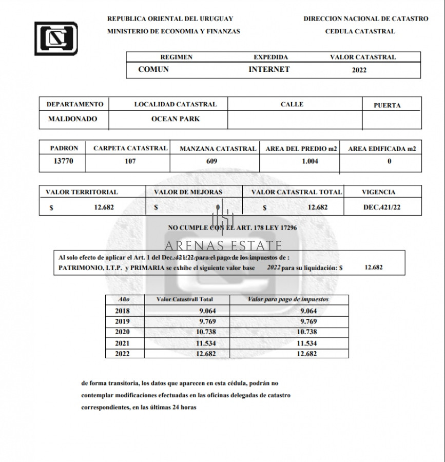 Terreno ID.3619 - Venta de lote en excelente ubicacion