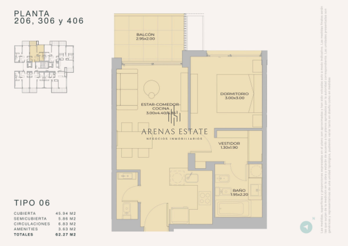 Apartamento ID.3903 - Departamento de 1 dormitorio en venta - Lanzamiento Margherita A Mare Residences