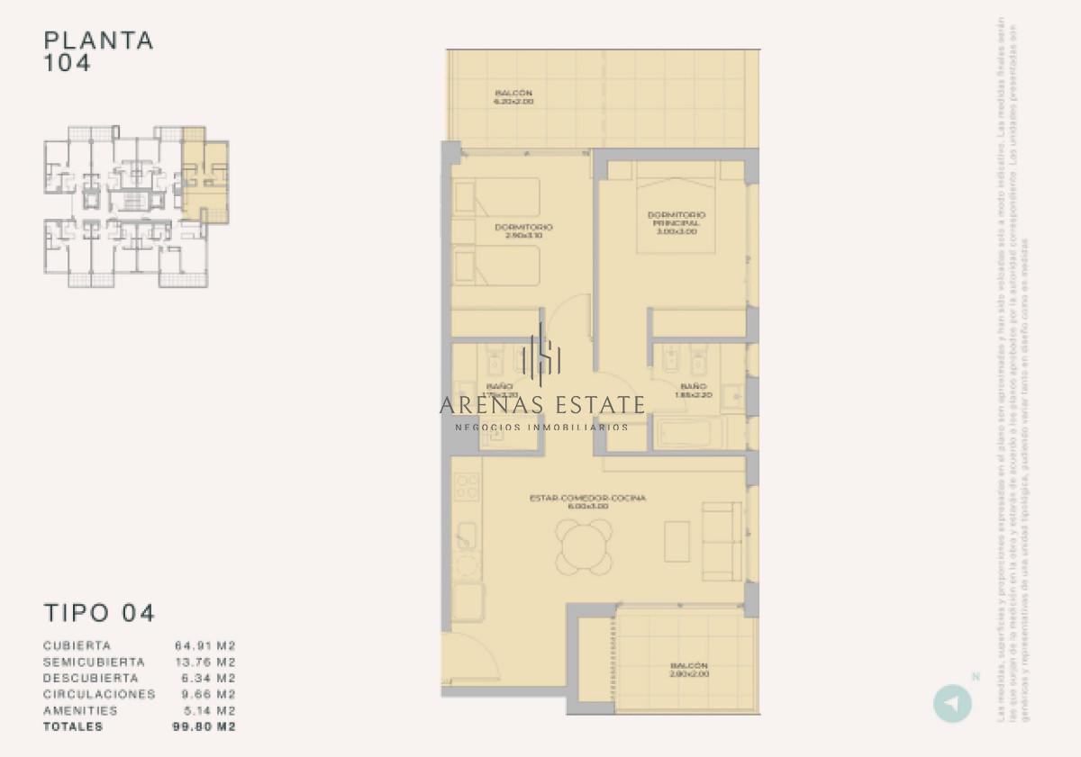 Apartamento ID.3903 - Departamento de 1 dormitorio en venta - Lanzamiento Margherita A Mare Residences