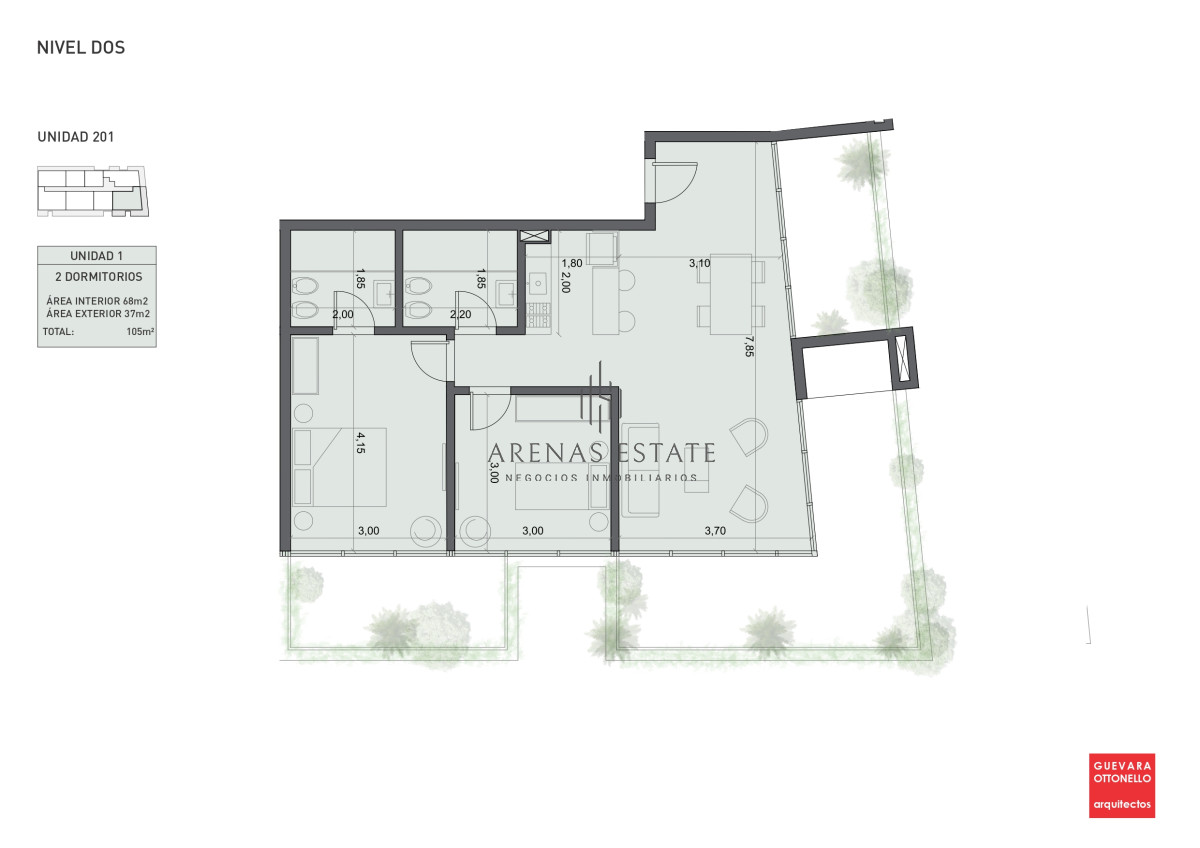 Apartamento ID.1019 - Pre Lanzamiento EXCLUSIVO - Edificio Genova. Parada 4 Punta del Este 