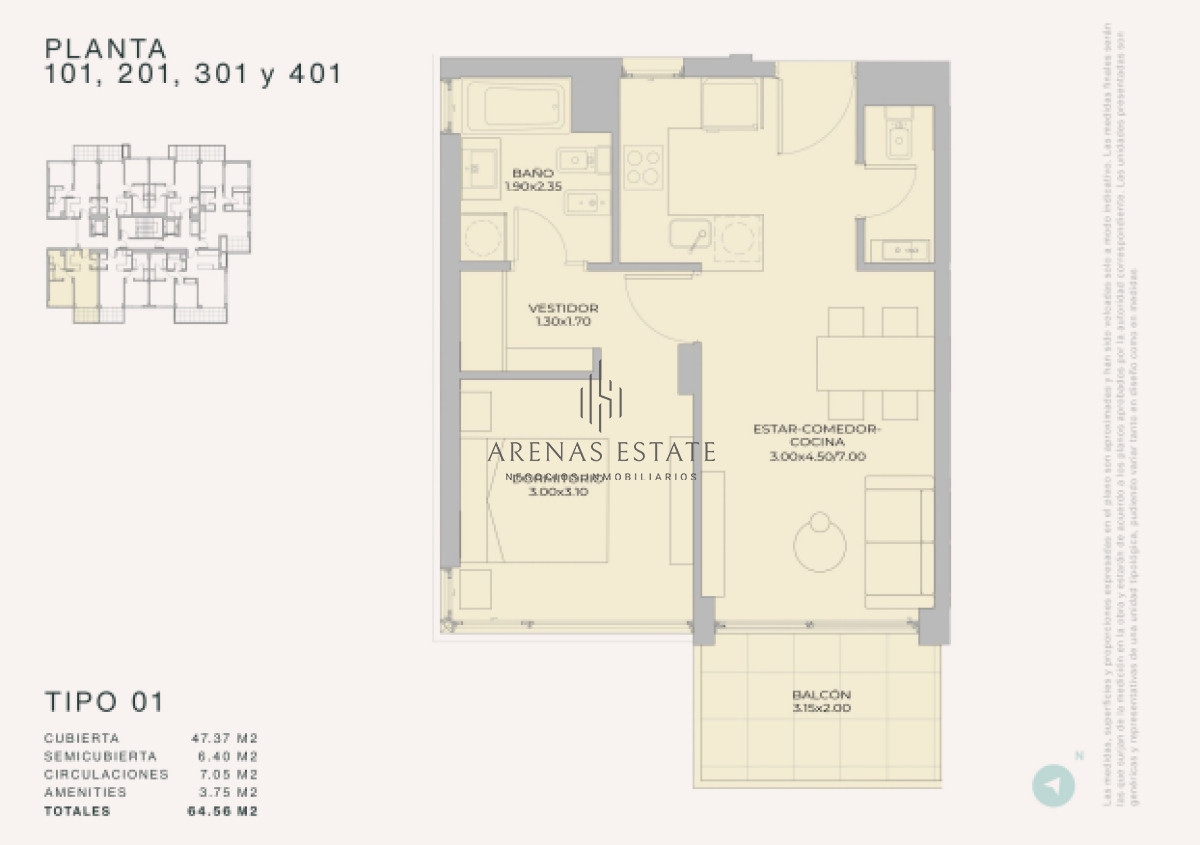 Apartamento ID.3903 - Departamento de 1 dormitorio en venta - Lanzamiento Margherita A Mare Residences