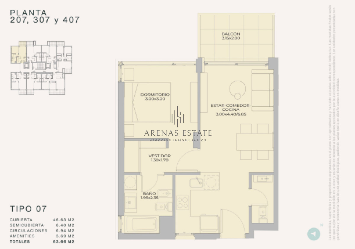 Apartamento ID.3903 - Departamento de 1 dormitorio en venta - Lanzamiento Margherita A Mare Residences