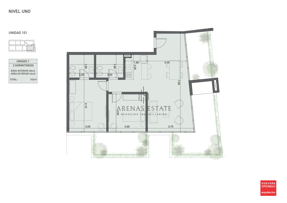 Apartamento ID.1019 - Pre Lanzamiento EXCLUSIVO - Edificio Genova. Parada 4 Punta del Este 