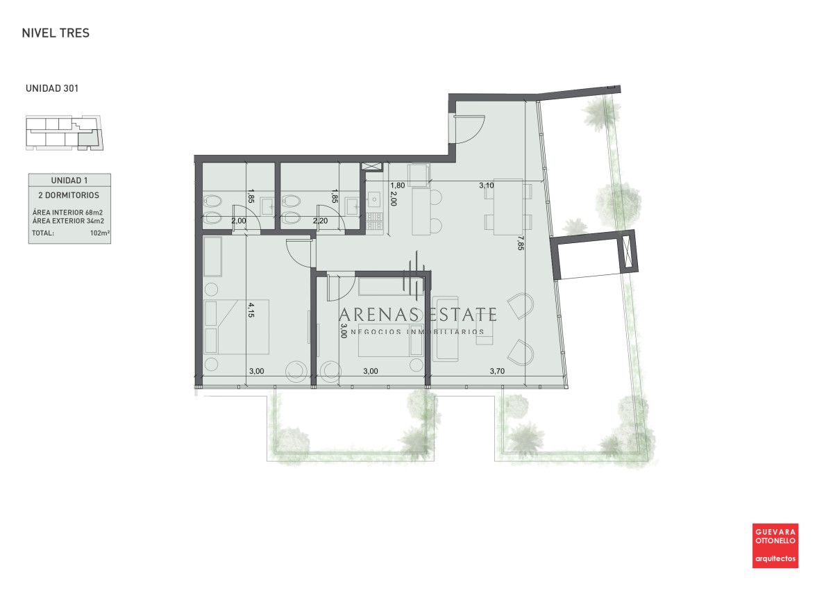 Apartamento ID.1019 - Pre Lanzamiento EXCLUSIVO - Edificio Genova. Parada 4 Punta del Este 