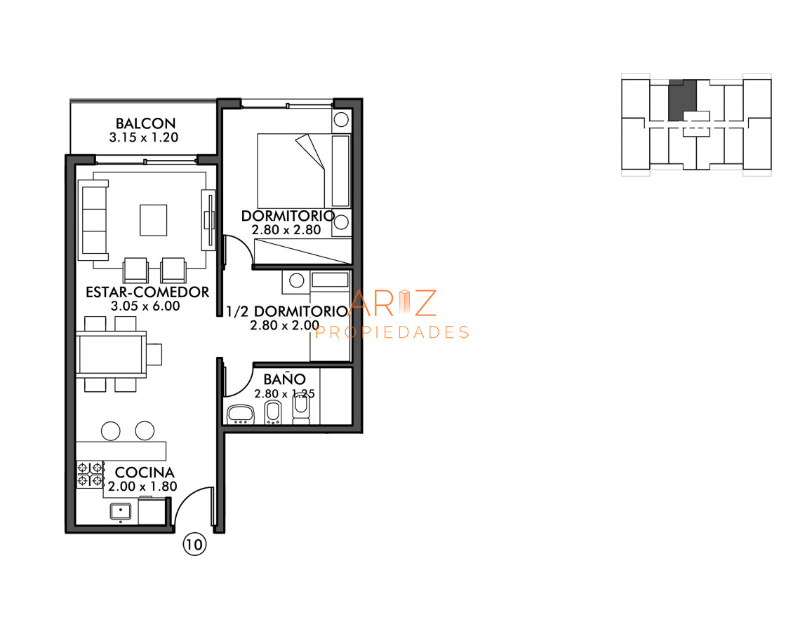 Apartamento ID.2397 - VENTA OPORTUNIDAD APARTAMENTO 1 DORMITORIO Y MEDIO EXCELENTE RENTABILIDAD BAJOS GASTOS COMUNES PUNTA DEL ESTE
