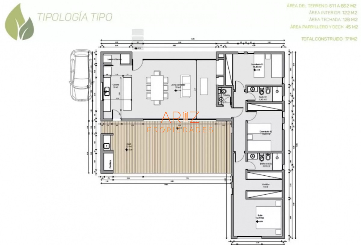 Casa ID.1932 - Venta Casa de 3 dormitorios y 3 Baños en Barrio Privado Punta del Este