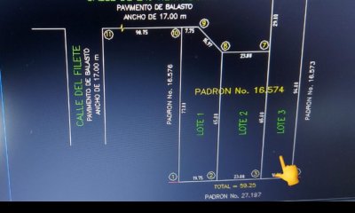 VENTA Terreno a la venta en Pinares BURNETT Punta del Este 1700mts2