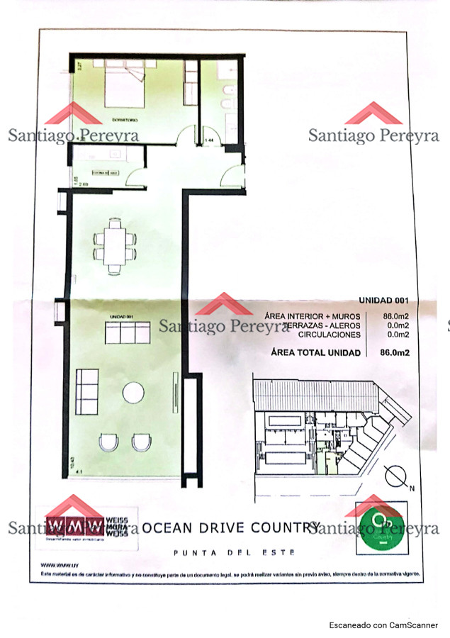Apartamento ID.15701 - Departamento de 1 dormitorio en venta, planta unica. Roosevelt, Punta del Este
