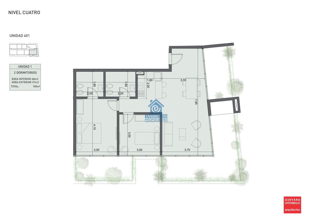 Apartamento ID.686 - Pre-Lanzamiento EXCLUSIVO - compre con financiacion, 1 dorm. en venta. Edif. Genova