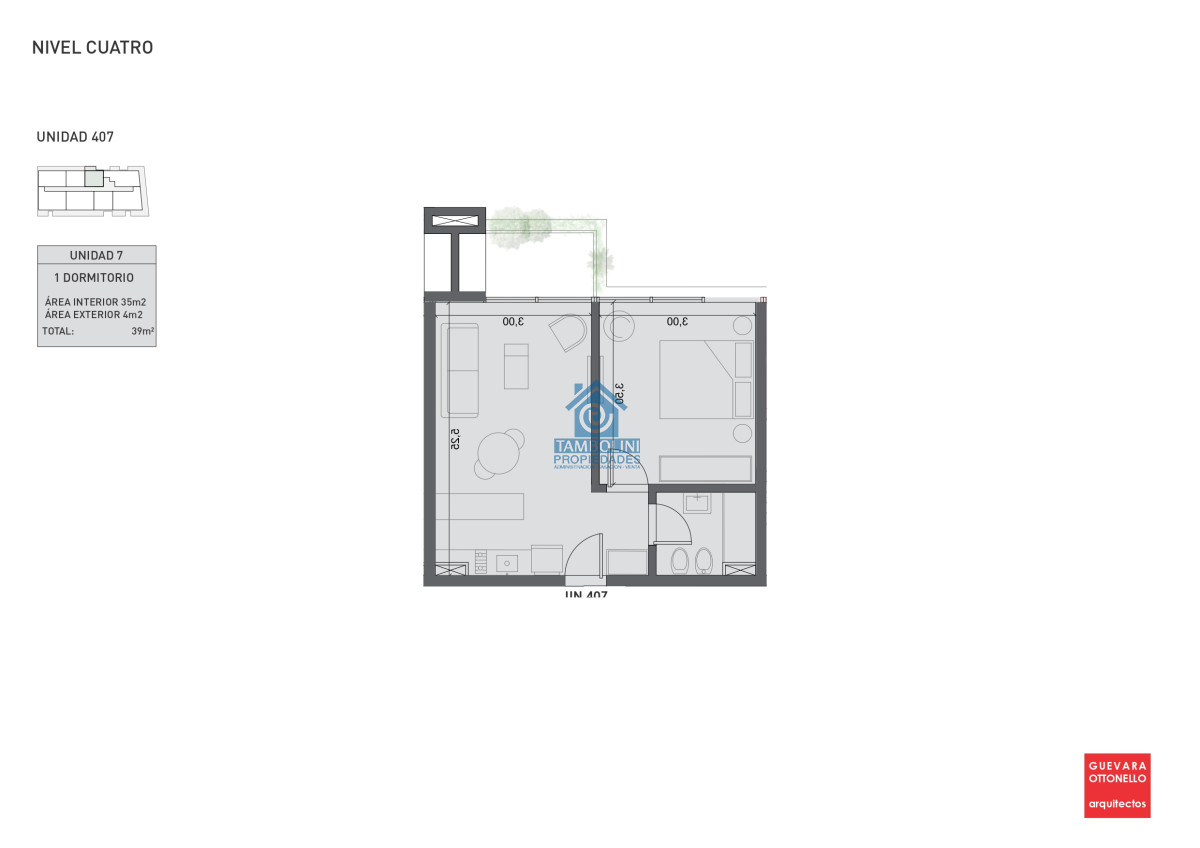 Apartamento ID.686 - Pre-Lanzamiento EXCLUSIVO - compre con financiacion, 1 dorm. en venta. Edif. Genova
