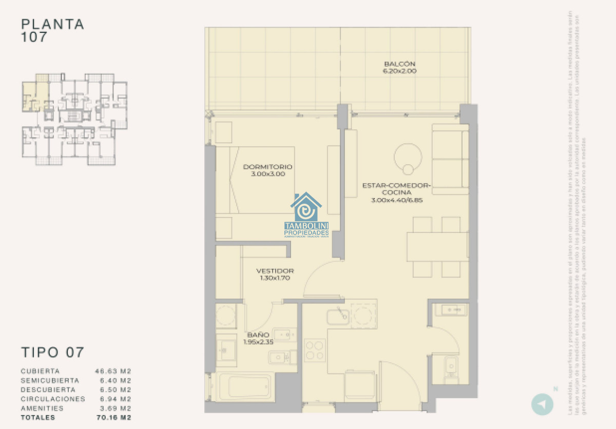 Apartamento ID.858 - Departamento de 1 dormitorio en venta - Lanzamiento Margherita A Mare Residences