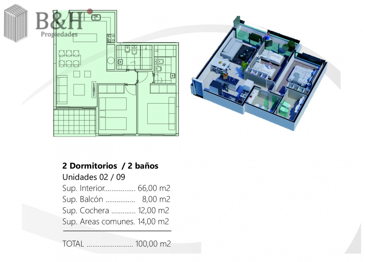 Apartamento ID.6721 - Apartamento de 1 dormitorio en venta, con vista a agradable entorno