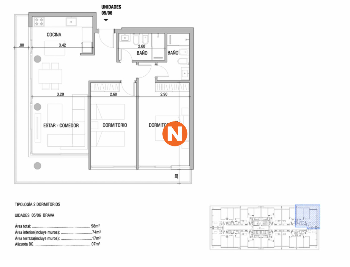 Apartamento Ref.224976 - Vende apartamento de 1 dormitorio en Chiverta, Punta del Este.