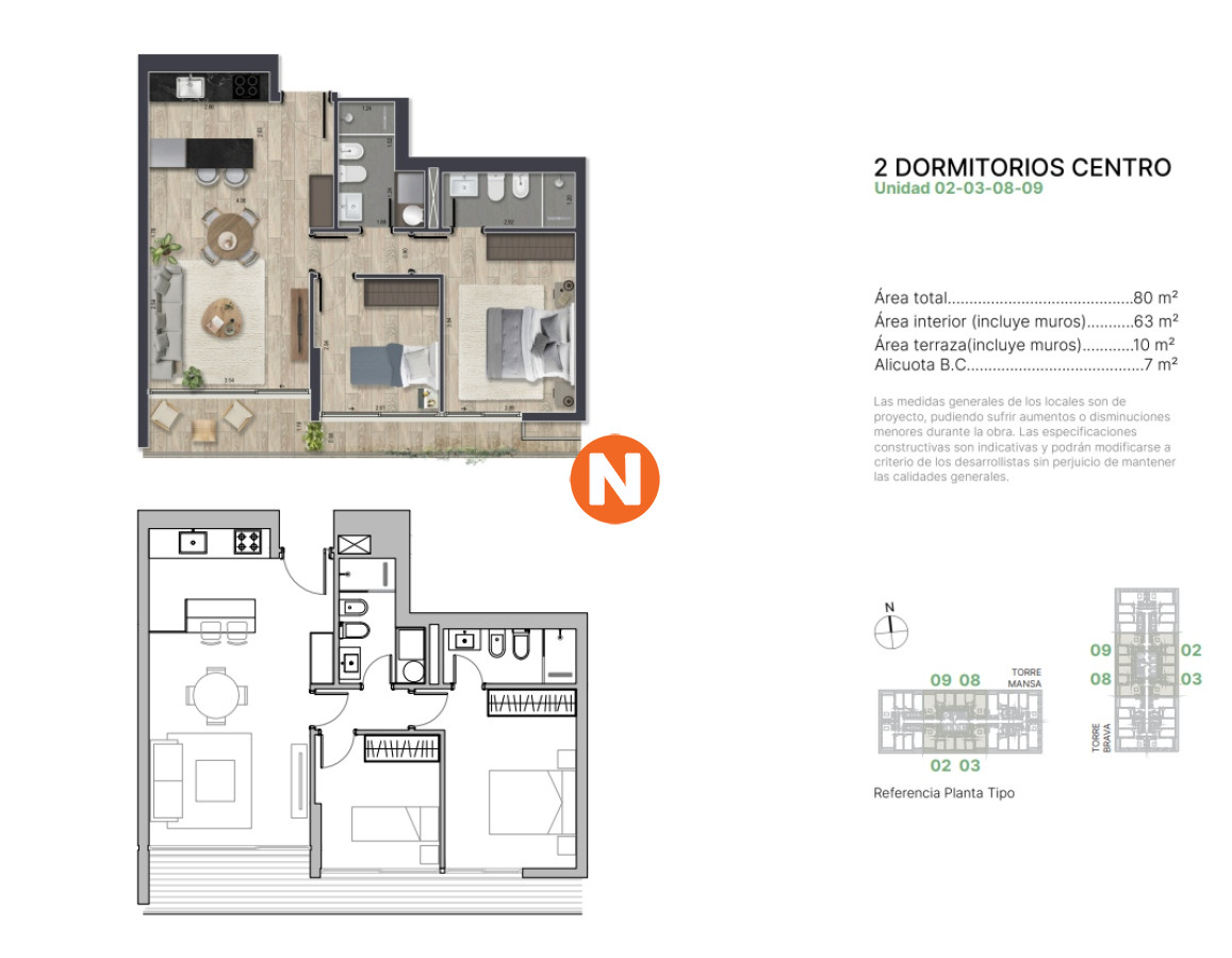 Apartamento Ref.224976 - Vende apartamento de 1 dormitorio en Chiverta, Punta del Este.