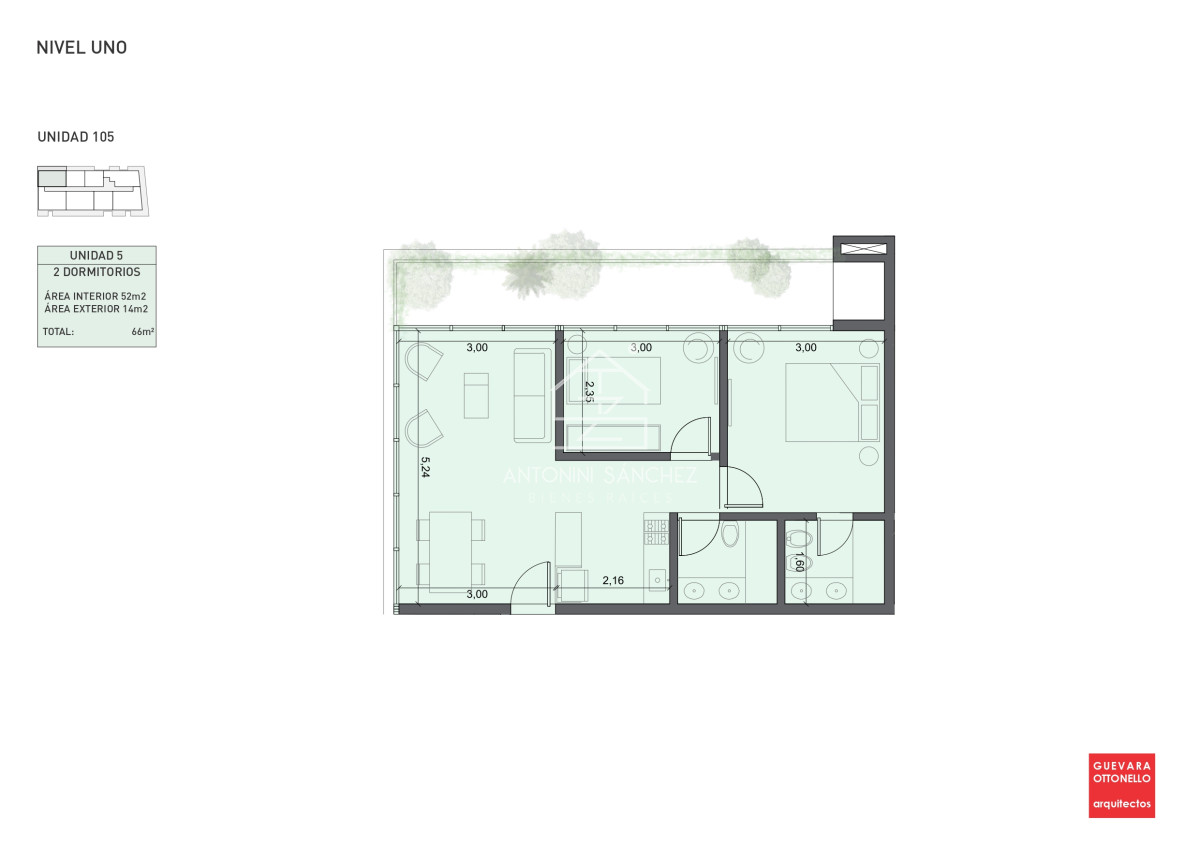Apartamento ID.2241 - PreLanzamiento EXCLUSIVO  compre con financiacion 1 dorm en venta. Edif. Genova