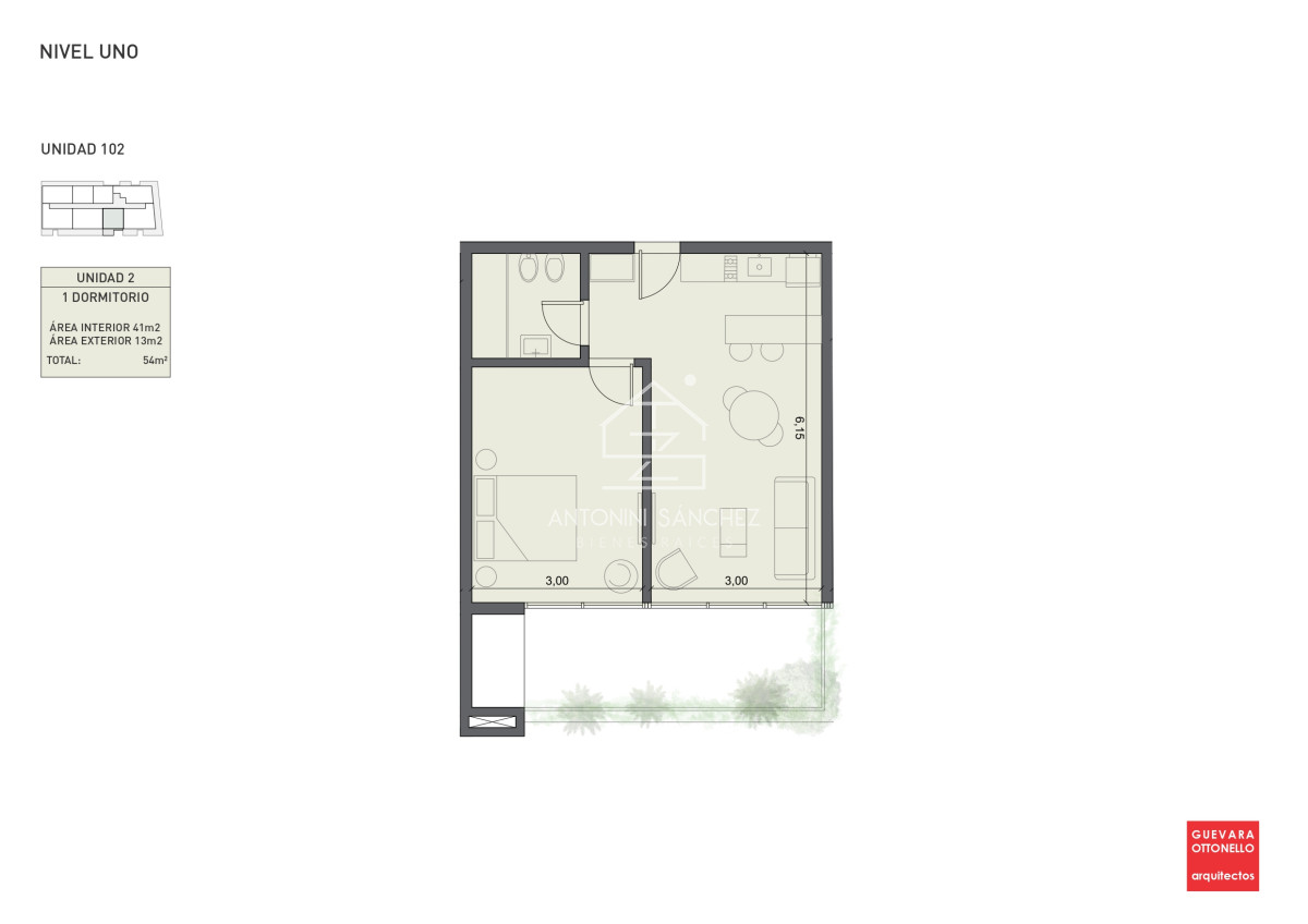 Apartamento ID.2241 - PreLanzamiento EXCLUSIVO  compre con financiacion 1 dorm en venta. Edif. Genova