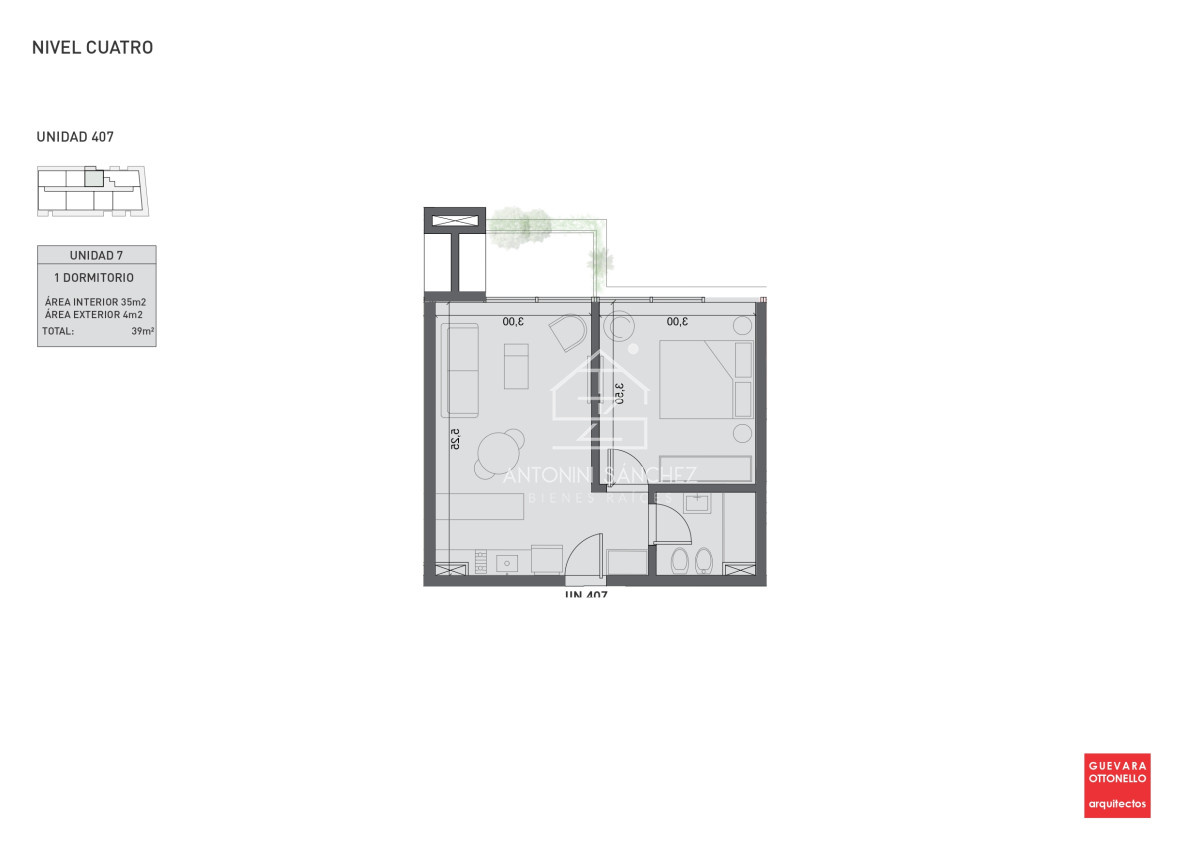 Apartamento ID.2241 - PreLanzamiento EXCLUSIVO  compre con financiacion 1 dorm en venta. Edif. Genova