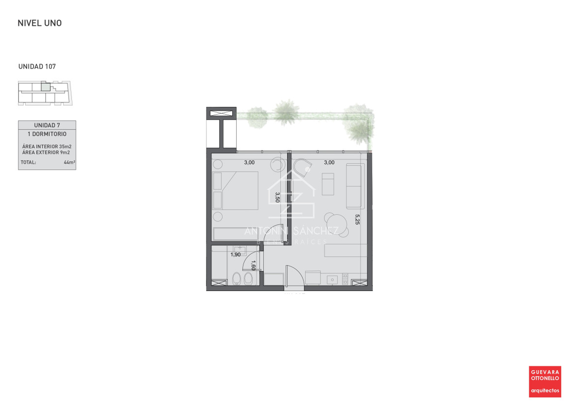 Apartamento ID.2241 - PreLanzamiento EXCLUSIVO  compre con financiacion 1 dorm en venta. Edif. Genova