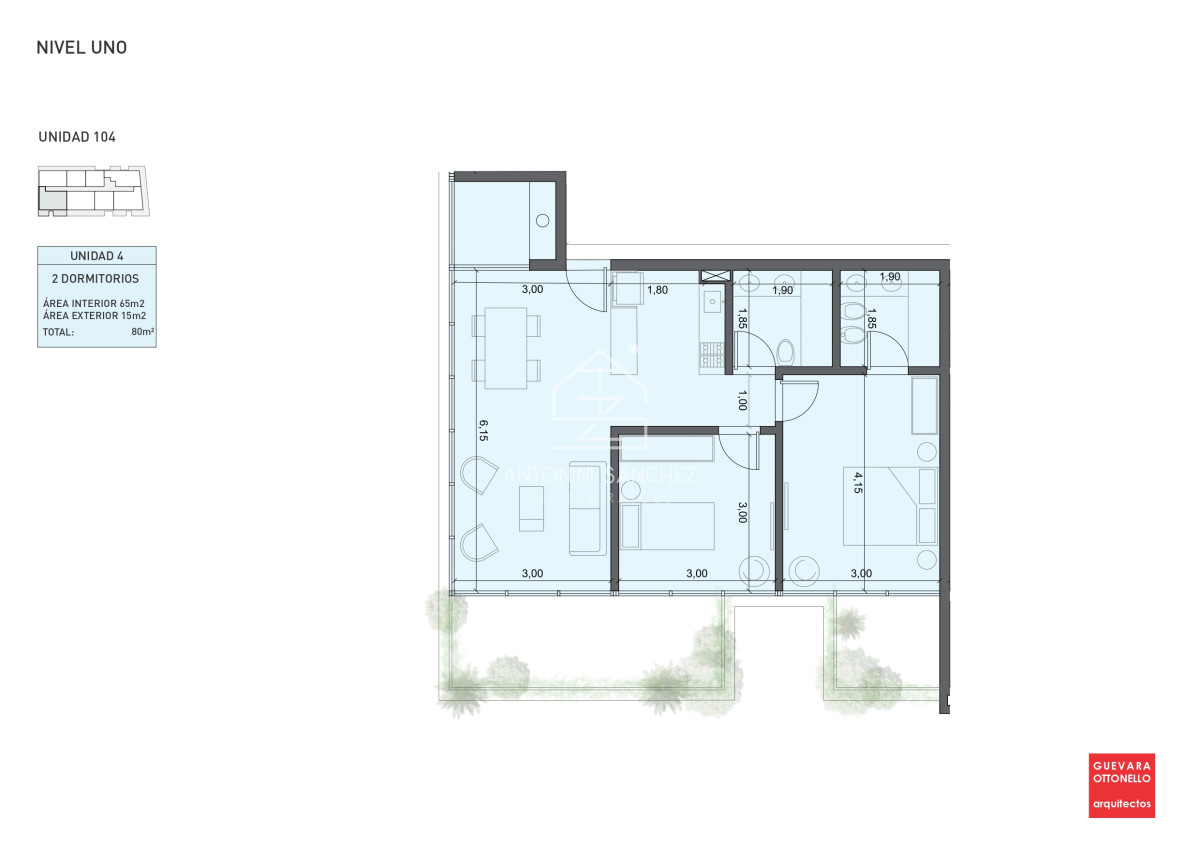 Apartamento ID.2241 - PreLanzamiento EXCLUSIVO  compre con financiacion 1 dorm en venta. Edif. Genova