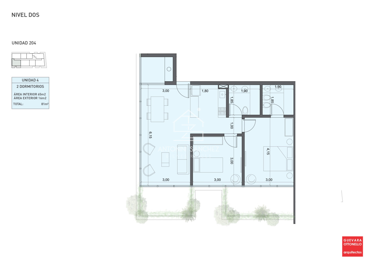 Apartamento ID.2241 - PreLanzamiento EXCLUSIVO  compre con financiacion 1 dorm en venta. Edif. Genova