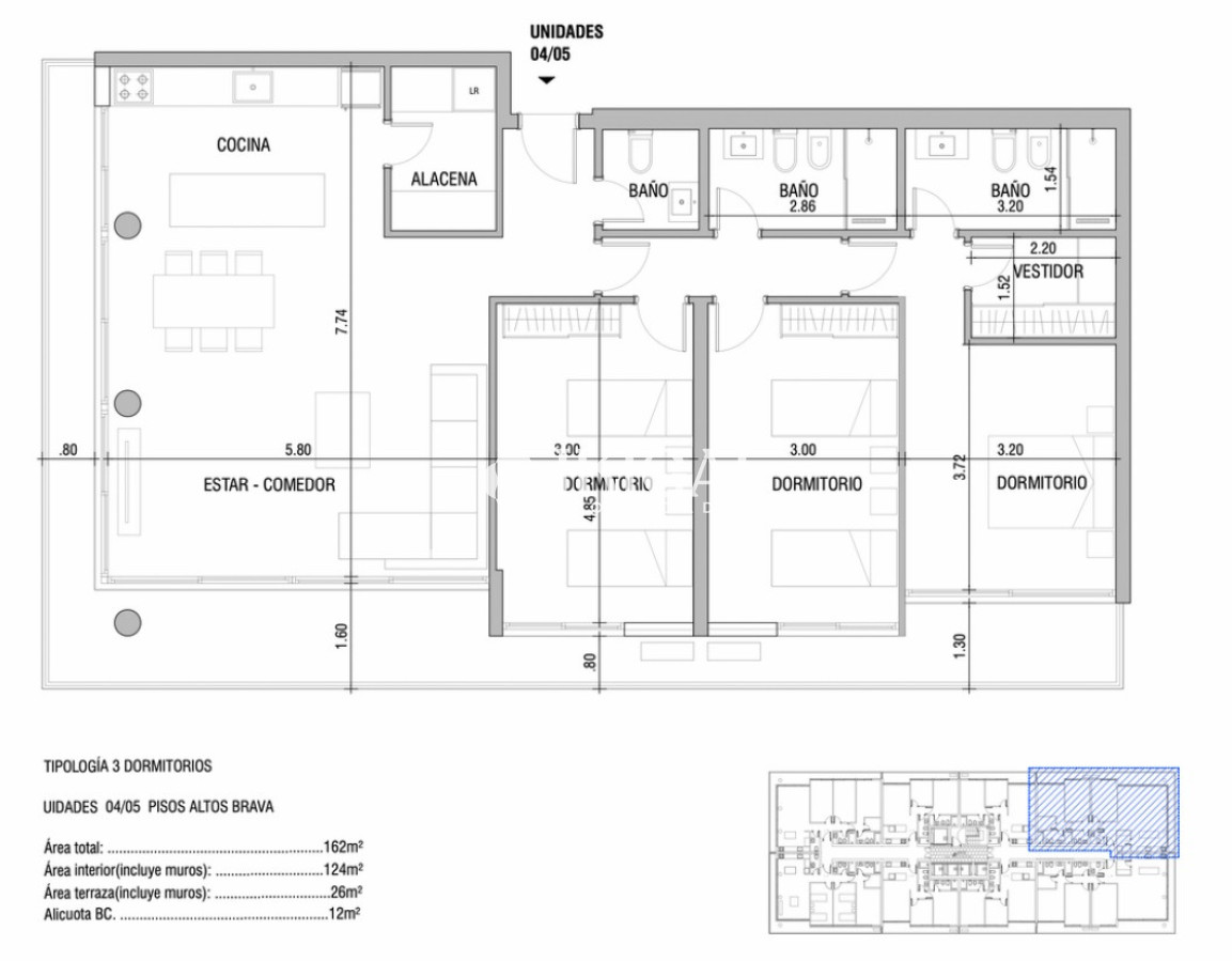 Apartamento ID.1273 - En venta apartamento a metros del mar de 2 dormitorios 