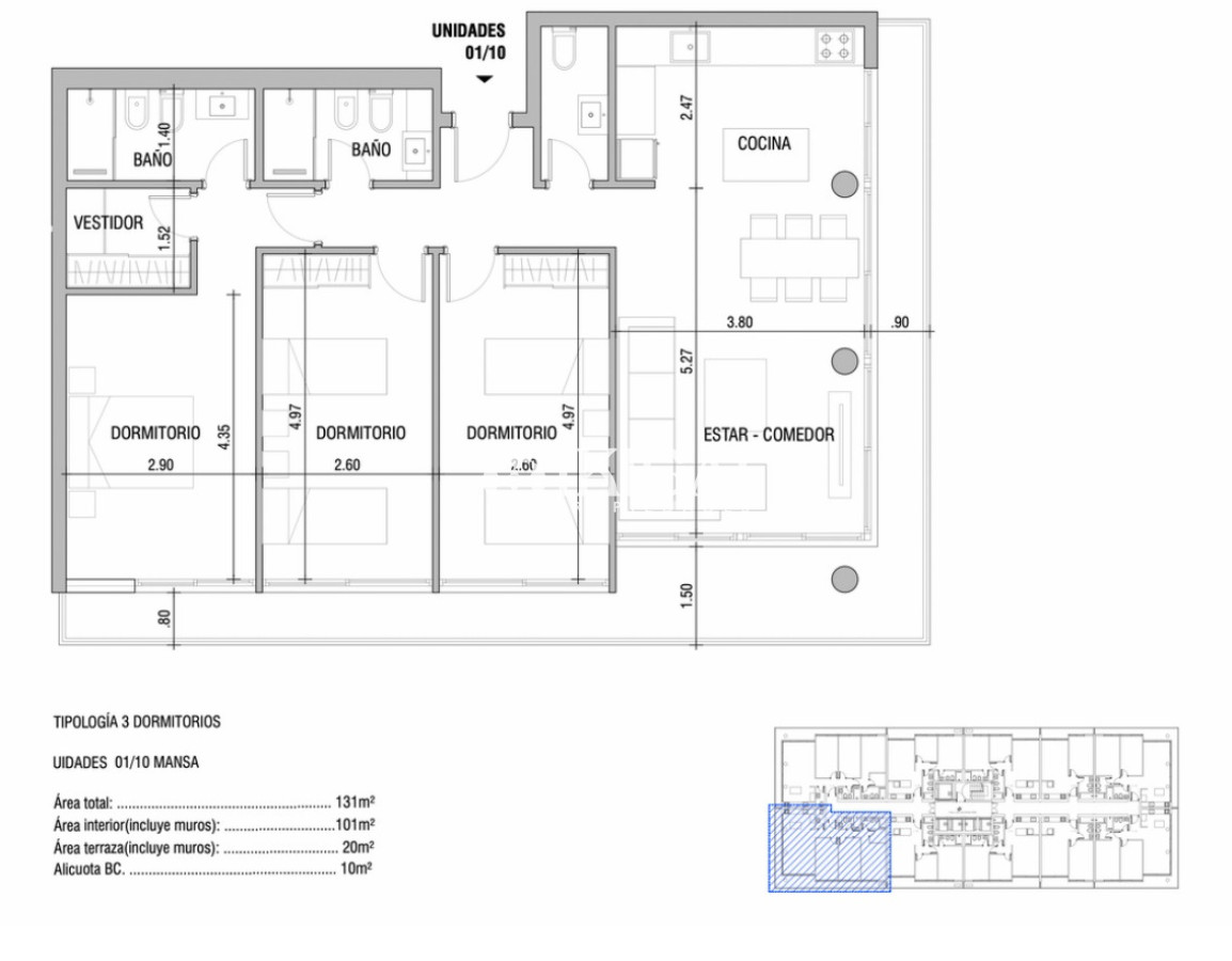 Apartamento ID.1273 - En venta apartamento a metros del mar de 2 dormitorios 