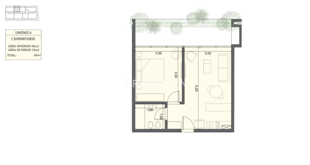 Apartamento ID.21099228 - Apartamento de 1 dormitorio a estrenar a pasos del mar