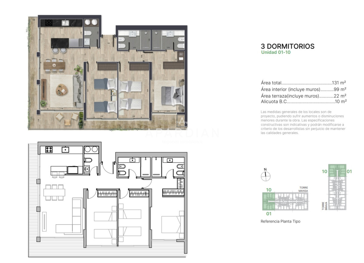 Apartamento ID.21098486 - Departamento de 2 dorm en venta en Torres del Este, excelente ubicacion