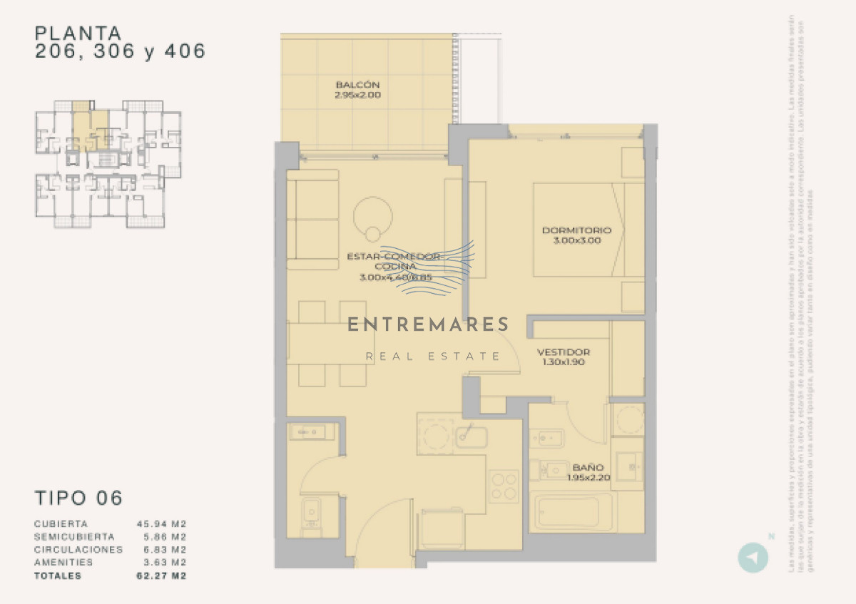 Apartamento ID.502 - Departamento de 1 dormitorio en venta - Lanzamiento Margherita A Mare Residences