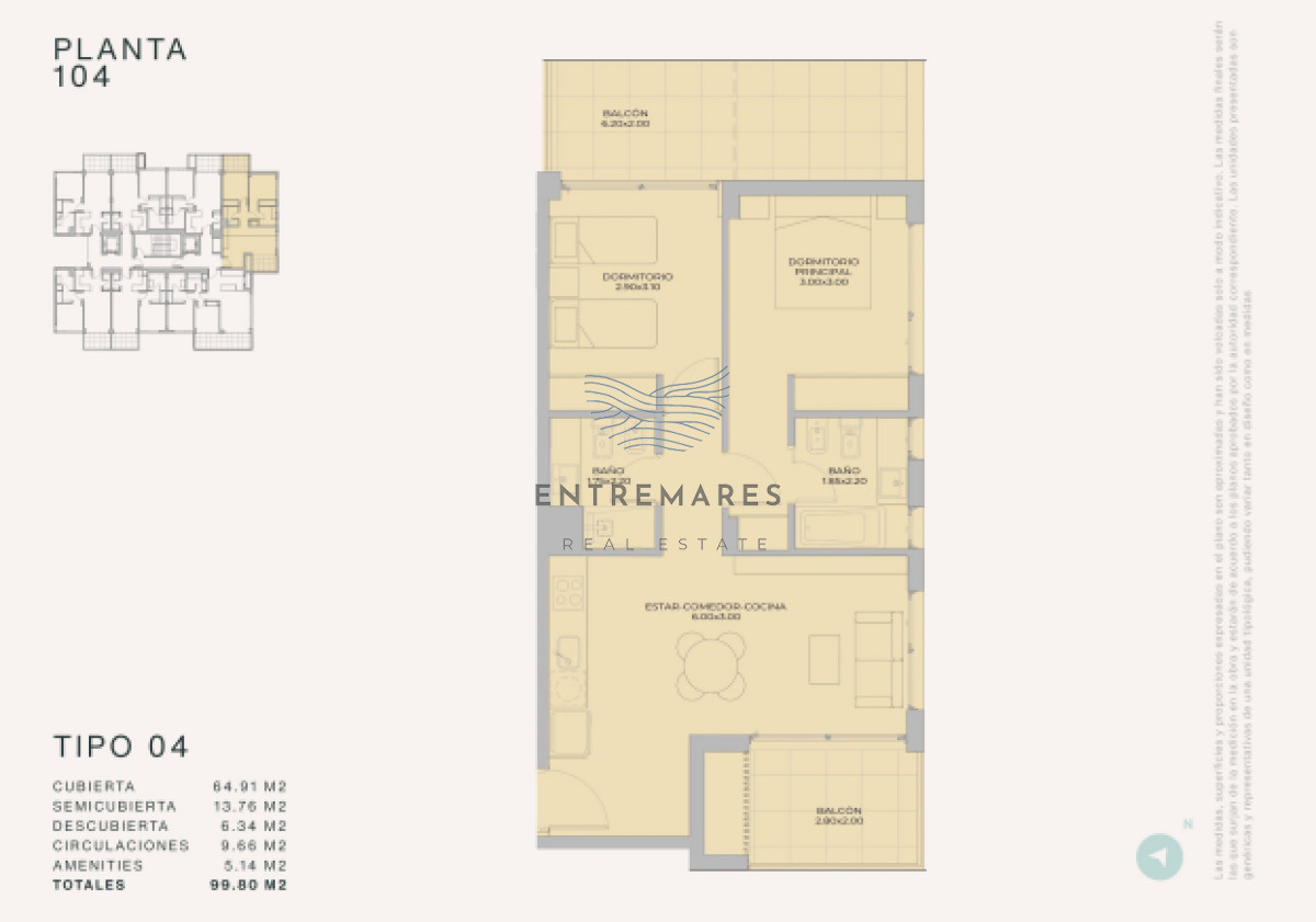 Apartamento ID.502 - Departamento de 1 dormitorio en venta - Lanzamiento Margherita A Mare Residences