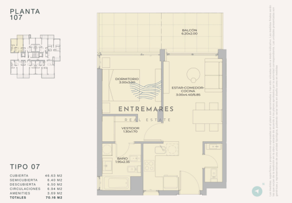 Apartamento ID.502 - Departamento de 1 dormitorio en venta - Lanzamiento Margherita A Mare Residences