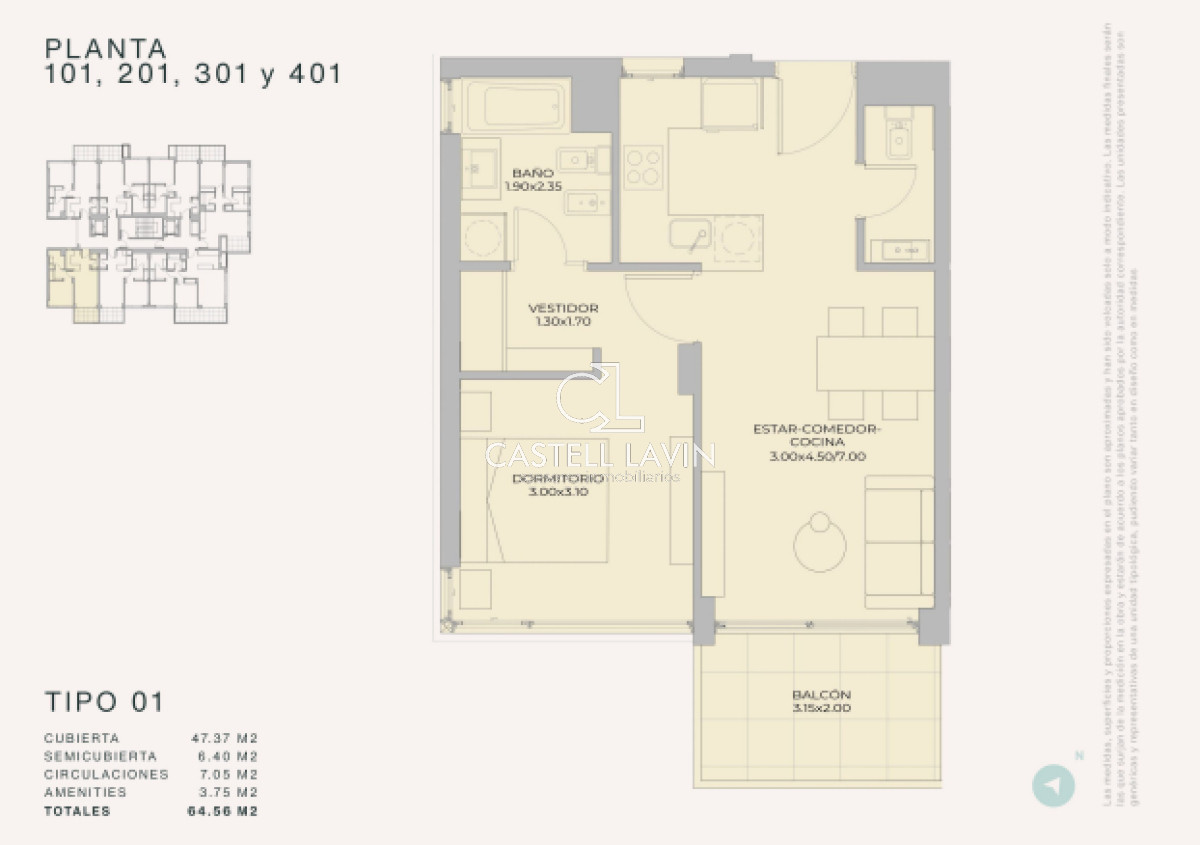 Apartamento ID.677 - Departamento de 1 dormitorio en venta - Lanzamiento Margherita A Mare Residences