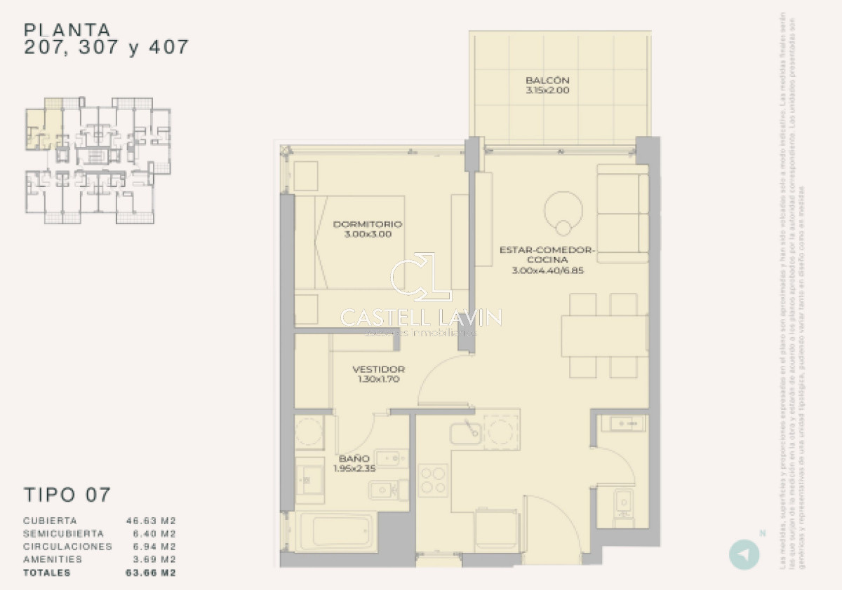 Apartamento ID.677 - Departamento de 1 dormitorio en venta - Lanzamiento Margherita A Mare Residences