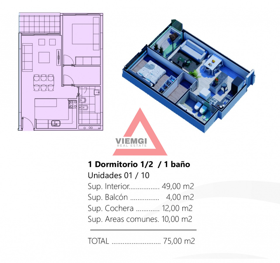 Apartamento ID.358 - Departamento de 1 dormitorio en venta proximo al mar