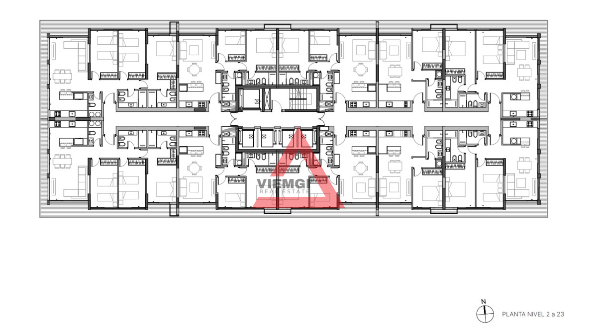 Apartamento ID.353 - En venta apartamento de 2 dormitorios,  con agradable vista en Mansa, Punta del Este