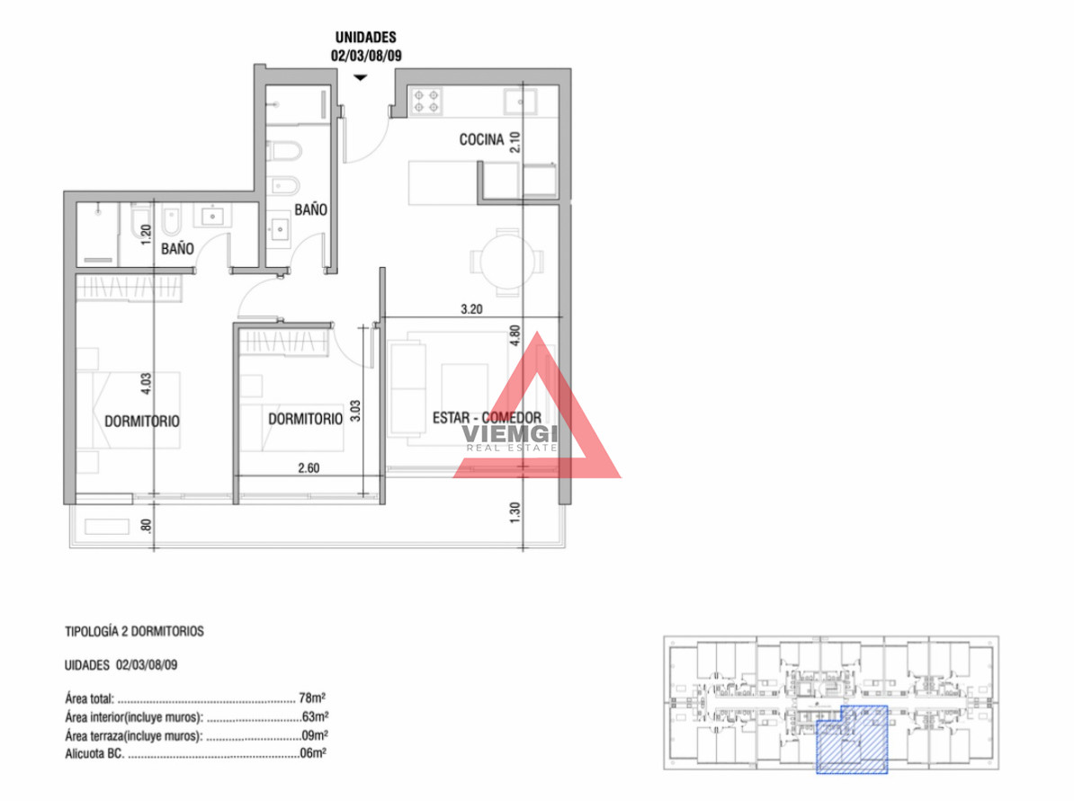 Apartamento ID.353 - En venta apartamento de 2 dormitorios,  con agradable vista en Mansa, Punta del Este
